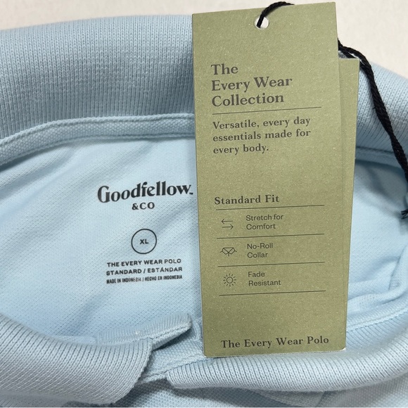 2 NWT Goodfellow & Co. Polo Shirts Men’s XL 1 Navy 1 Baby Blue NEW - Picture 10 of 15